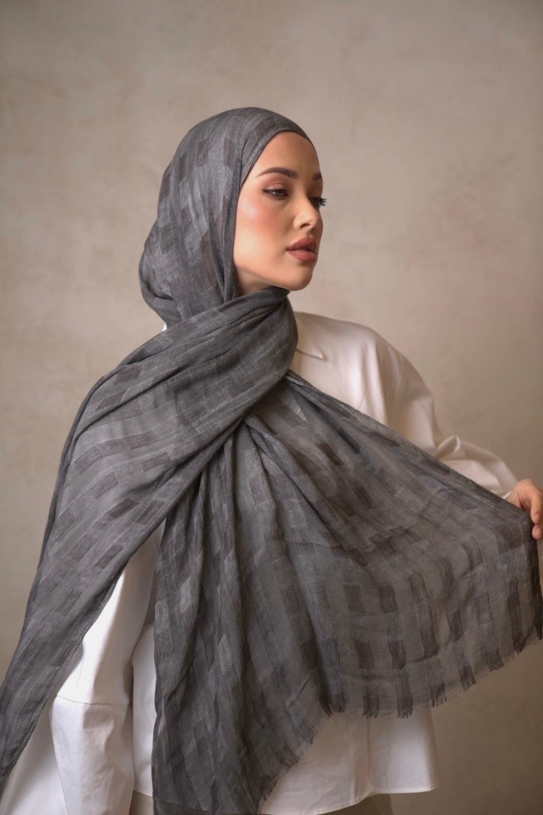 Thai-Striped Modal Hijab