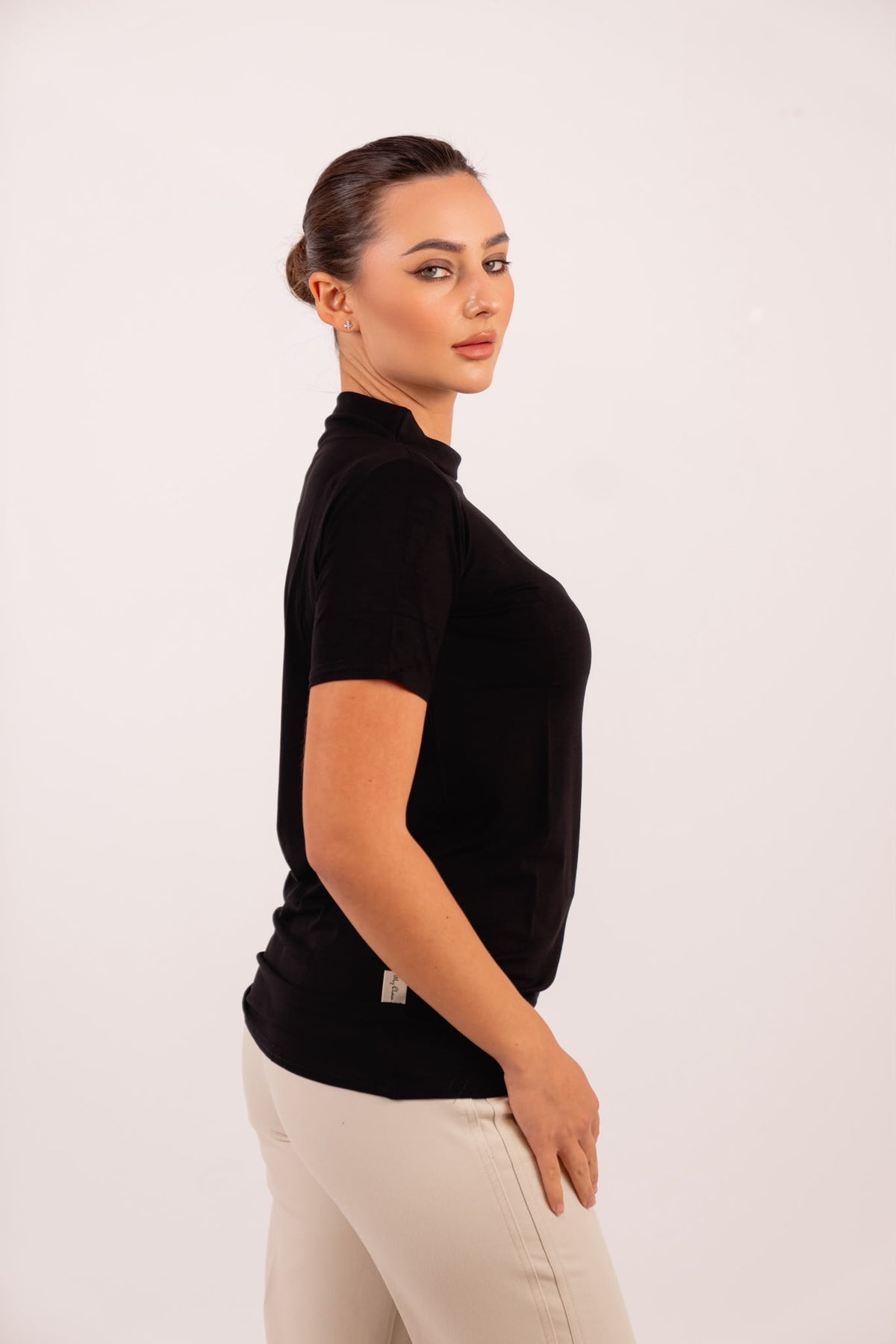 High Neck Top - Folded Neck
