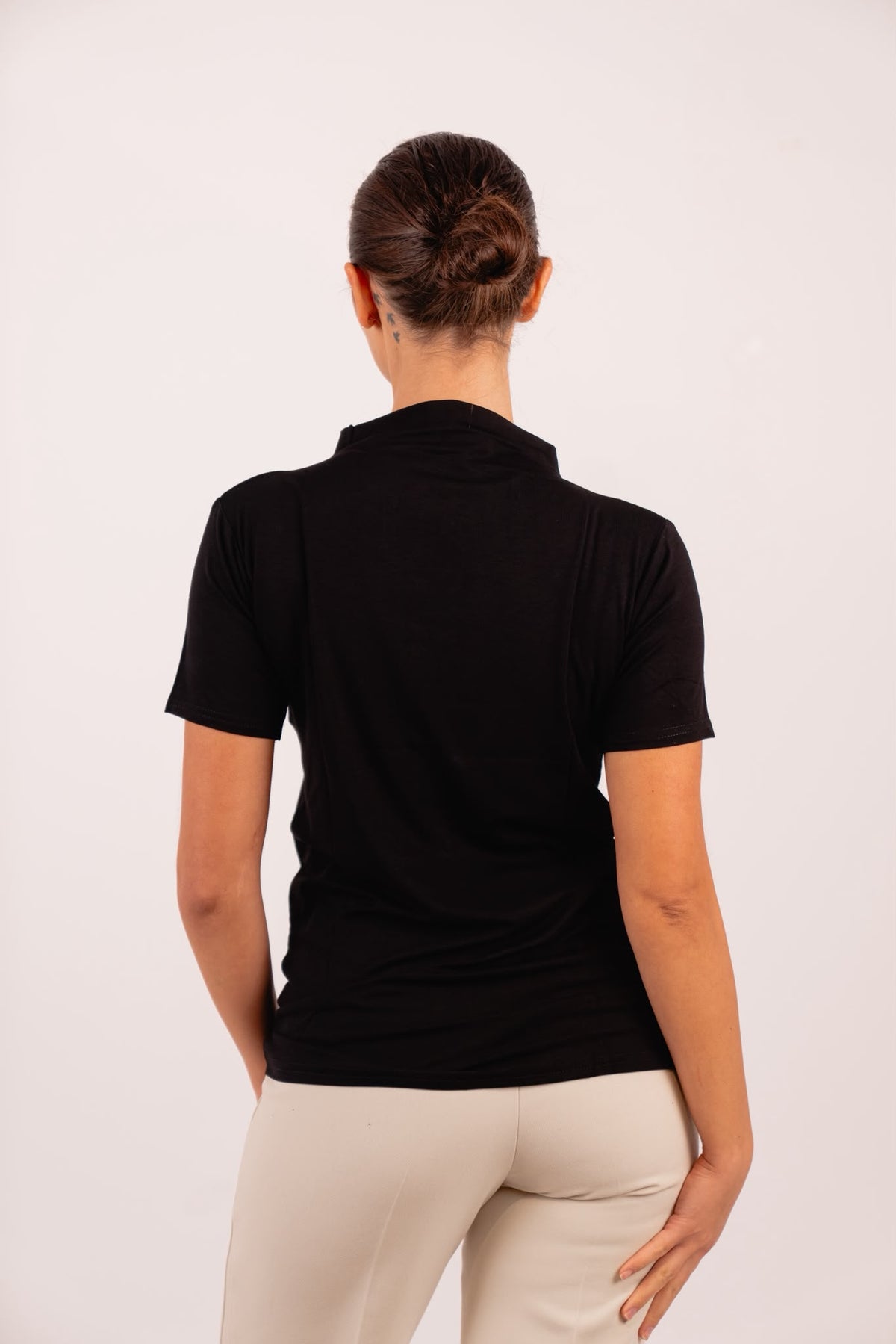 High Neck Top - Folded Neck